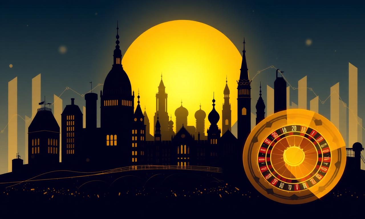 Stilistische kaart van Nederland met verlichte knooppunten die de uitbreiding van online casino-operators in het tweede kwartaal van 2026 weergeven